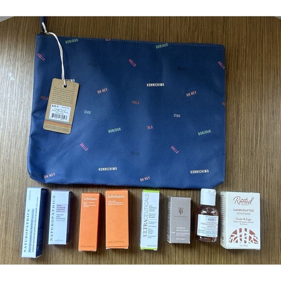 Premium High End Beauty SKINCARE Mixed Lot Travel Sz & Marine Layer Large Pouch - Picture 4 of 10